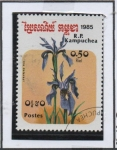 Stamps Cambodia -  Flores: Iris