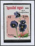 Stamps Cambodia -  Flores: Viola Tricolor