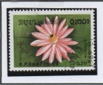 Sellos de Asia - Camboya -  Lirios d' Agua: Nymphaea Rosa