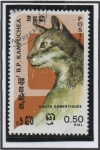 Stamps Cambodia -  Gatos Domesticos