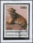 Stamps Cambodia -  Tigres