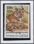 Sellos de Asia - Camboya -  Tigres