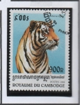 Sellos de Asia - Camboya -  Tigres