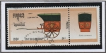 Stamps Cambodia -  Coche d' Caballos