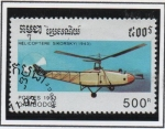 Stamps Cambodia -  Helicóptero Sikorsky 1943