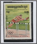 Stamps Cambodia -  Juegos Olimpicos Los Angeles: Ostaculos