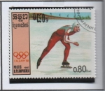 Stamps Cambodia -  Juegos d' Invierno Calgary: Speed Skating