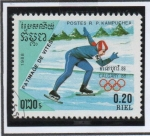 Stamps Cambodia -  Juegos d' Invierno Calgary: Patinaje d' velocidad