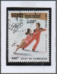 Stamps Cambodia -  Juegos d' Invierno de Alberville