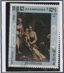 Stamps Cambodia -  Pimturas d' Correggio: Res on Fligt