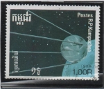 Stamps Cambodia -  Satelites