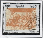 Stamps Cambodia -  Descubrimiento d' America: Encuentro co nuevas culturas