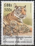 Sellos de Asia - Camboya -  Tigres