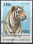 Stamps Cambodia -  Tigres