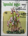 Stamps Cambodia -  Flores: Cyclamen