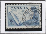 Stamps Canada -  David Thompson y Mapa