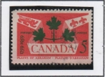 Stamps Canada -  Flor d' Lis y Hojas d' Arce