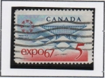 Stamps Canada -  EXPO'67 Pabellón d' Canadá