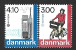 Stamps : Europe : Denmark :  854-855 - Transporte y Comunicación 