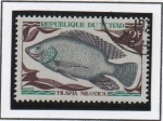 Stamps Chad -  Peces: Tilapia Nilotica