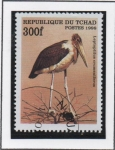 Stamps Chad -  Pajaros: Crumeniferus Leptoptilus