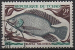 Sellos de Africa - Chad -  Peces: Tilapia Nilotica