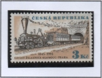 Sellos de Europa - Rep�blica Checa -  Primer tren Viena-Praga