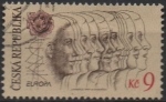 Stamps Czech Republic -  Paz y Libertad: Rosa y Perfiles