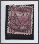 Stamps Czechoslovakia -  Castillo ' Karistein