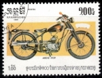 Stamps Cambodia -  Centenario de la motocicleta(Ardie 1939).