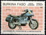 Sellos de Africa - Burkina Faso -  Centenario de la motocicleta(B.M.W. Aéreo).