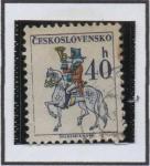 Stamps Czechoslovakia -  Cartero a Caballo