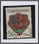 Sellos de Europa - Checoslovaquia -  Escudo d' Armas: Zamberk