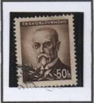 Stamps Czechoslovakia -  Pres. Masaryk