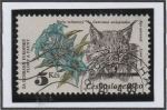 Stamps Czechoslovakia -  Especies Protegidas: Gentians Lynx