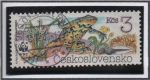 Stamps Czechoslovakia -  Bombina Variegata