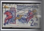 Stamps Czechoslovakia -  Deportes: Hokry sobre Hielo