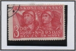 Stamps Czechoslovakia -  Soldados