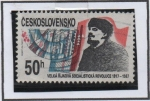 Stamps Czechoslovakia -  70 aniv. d' l' revulucion Rusa