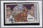 Stamps Czechoslovakia -  Personas y Globo Terráqueo