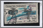 Stamps Czechoslovakia -  Czech Satelite Estacion