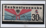 Stamps Czechoslovakia -  Pioner Scrf IYC emblema