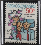 Stamps Czechoslovakia -  40 Aniv. d' l' Organización Pionera