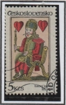 Stamps Czechoslovakia -  Rey d' Corazones