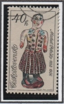 Stamps Czechoslovakia -  Cerámica Eslovaca. Mujer con traje Folklorico