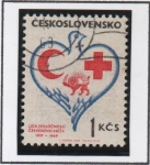 Stamps Czechoslovakia -  Media luna Roja cruz y Leon