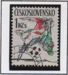 Stamps Czechoslovakia -  Campeonato Mundial de Futbol Italia