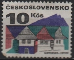 Stamps Czechoslovakia -  Old Houses Liptov