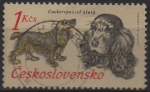 Sellos de Europa - Checoslovaquia -  Perro d' Caza Coker