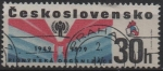 Stamps Czechoslovakia -  Pioner Scrf IYC emblema